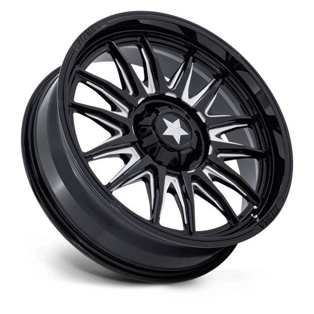 MSA Offroad Wheels M55 Commander UTV 24x7 Gloss Black Milled 0mm ET 100.3mm CB 6x139.7