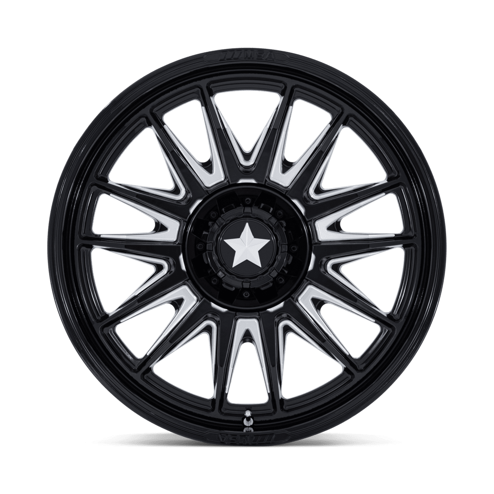 MSA Offroad Wheels M55 Commander UTV 22x7 Gloss Black Milled 0mm ET 110.1mm CB 4x137/4x156
