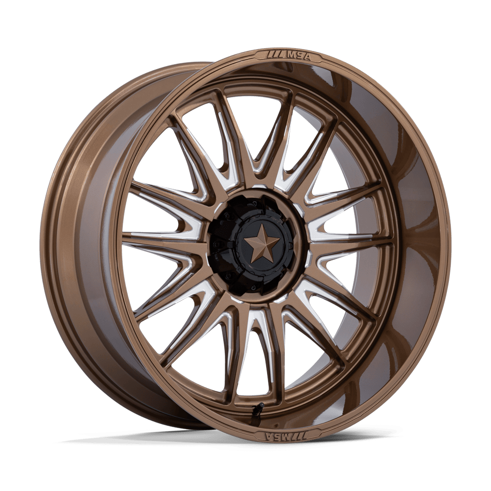 MSA Offroad Wheels M55 Commander UTV 22x7 Gloss Bronze Milled 0mm ET 100.3mm CB 6x139.7