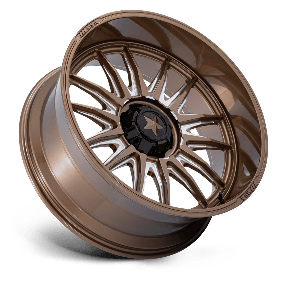 MSA Offroad Wheels M55 Commander UTV 22x7 Gloss Bronze Milled 0mm ET 100.3mm CB 6x139.7