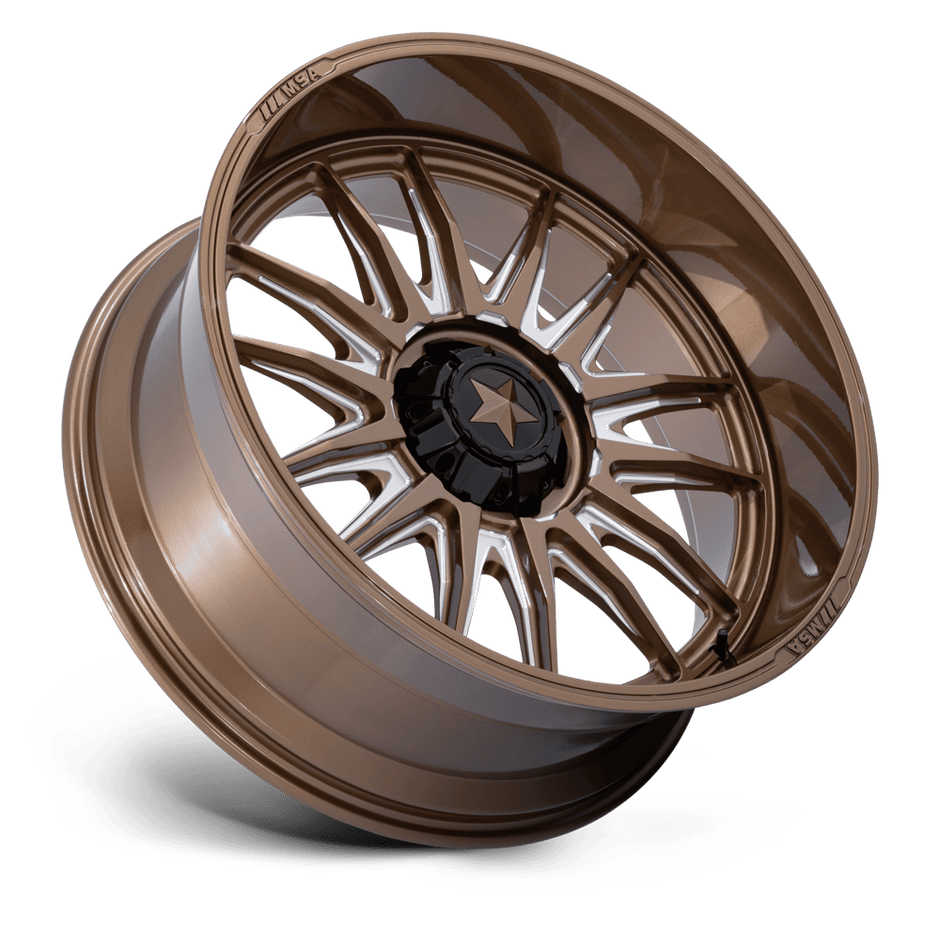 MSA Offroad Wheels M55 Commander UTV 22x7 Gloss Bronze Milled 0mm ET 100.3mm CB 6x139.7