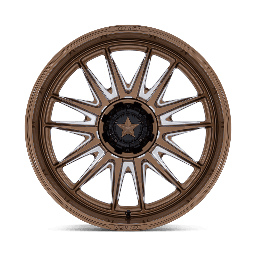 MSA Offroad Wheels M55 Commander UTV 22x7 Gloss Bronze Milled 0mm ET 100.3mm CB 6x139.7