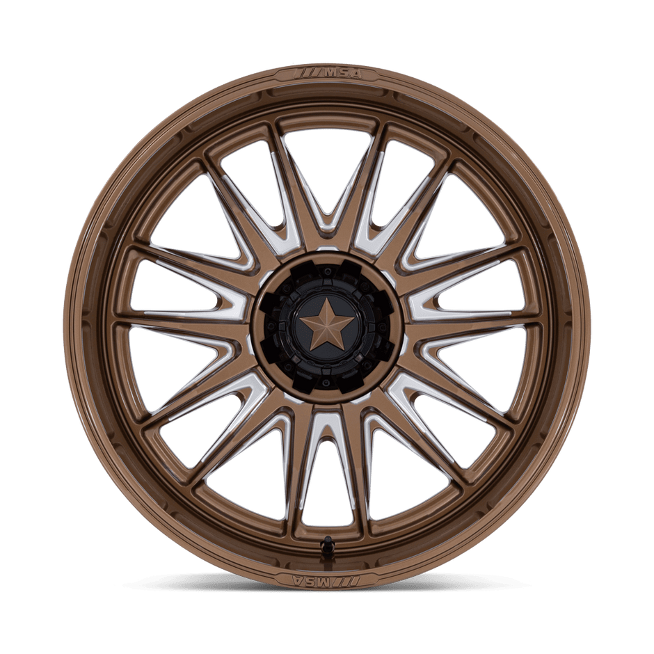 MSA Offroad Wheels M55 Commander UTV 22x7 Gloss Bronze Milled 0mm ET 100.3mm CB 6x139.7