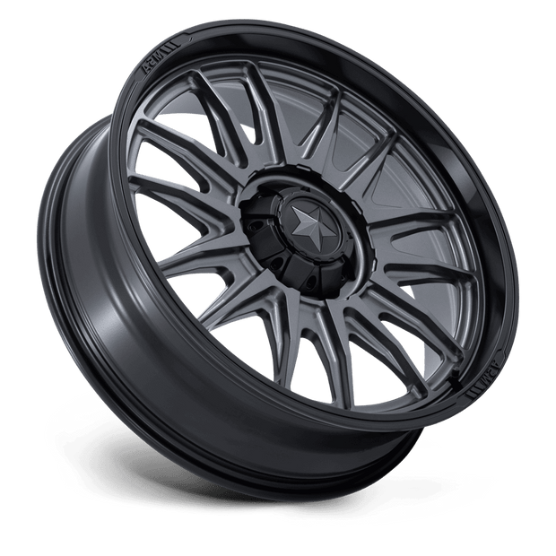MSA Offroad Wheels M55 Commander UTV 22x7 Matte Gunmetal w/Matte Black Lip 0mm ET 100.3mm CB 6x139.7