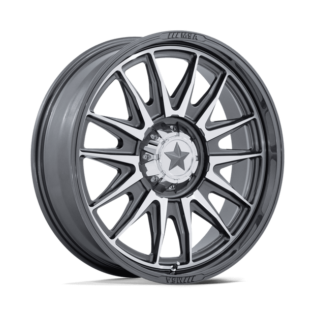 MSA Offroad Wheels M55 Commander UTV 24x7 Platinum w/Machined Face 0mm ET 100.3mm CB 6x139.7