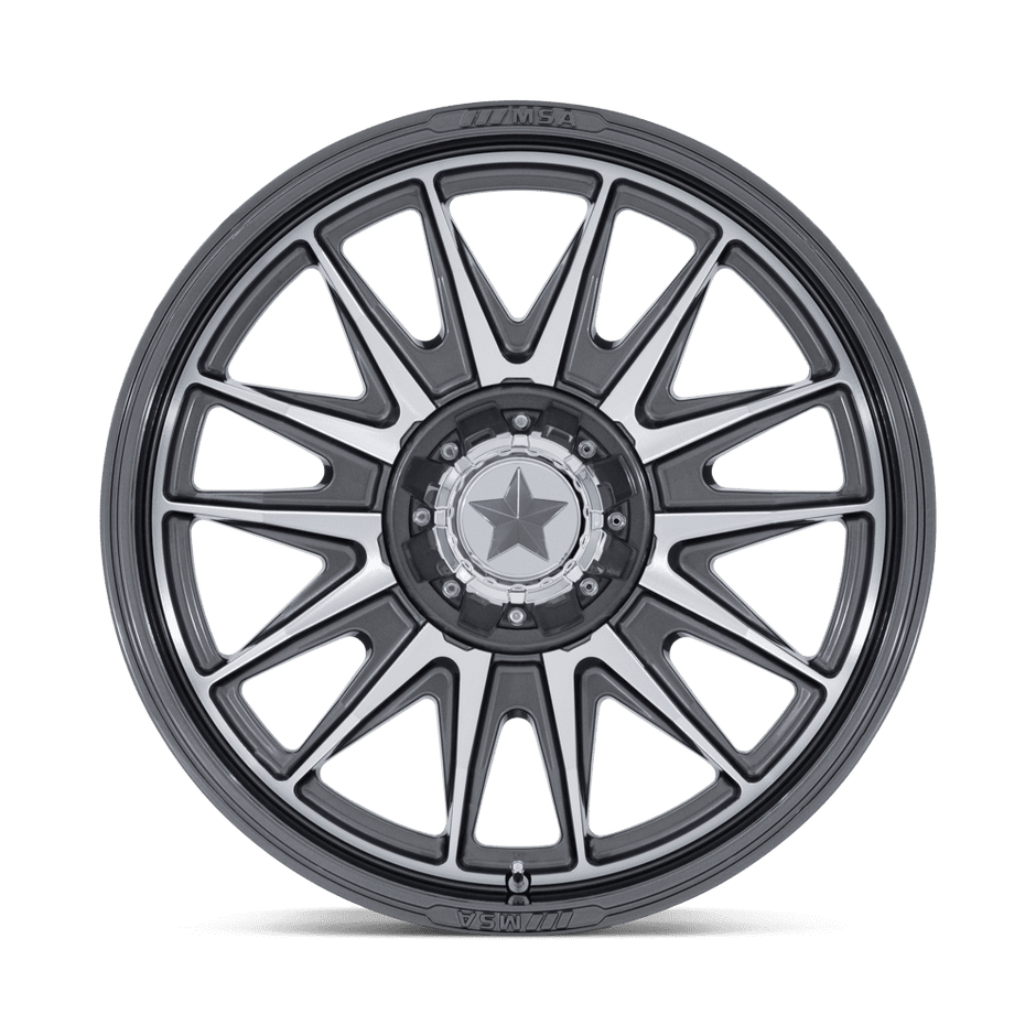 MSA Offroad Wheels M55 Commander UTV 20x7 Platinum w/Machined Face 0mm ET 86mm CB 4x110