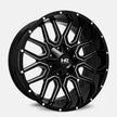 Hardrock Offroad Commander 20x12 Gloss Black Milled -51mm ET 108mm CB 6x135/6x139.7 wheel