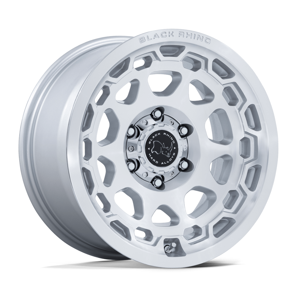 Black Rhino Hard Alloys BR026 Congo 17x8.5 Gloss Silver w/Machined Face 25mm ET 71.6mm CB 5x130