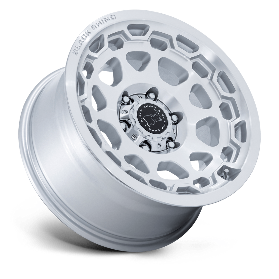 Black Rhino Hard Alloys BR026 Congo 17x8.5 Gloss Silver w/Machined Face 25mm ET 71.6mm CB 5x130