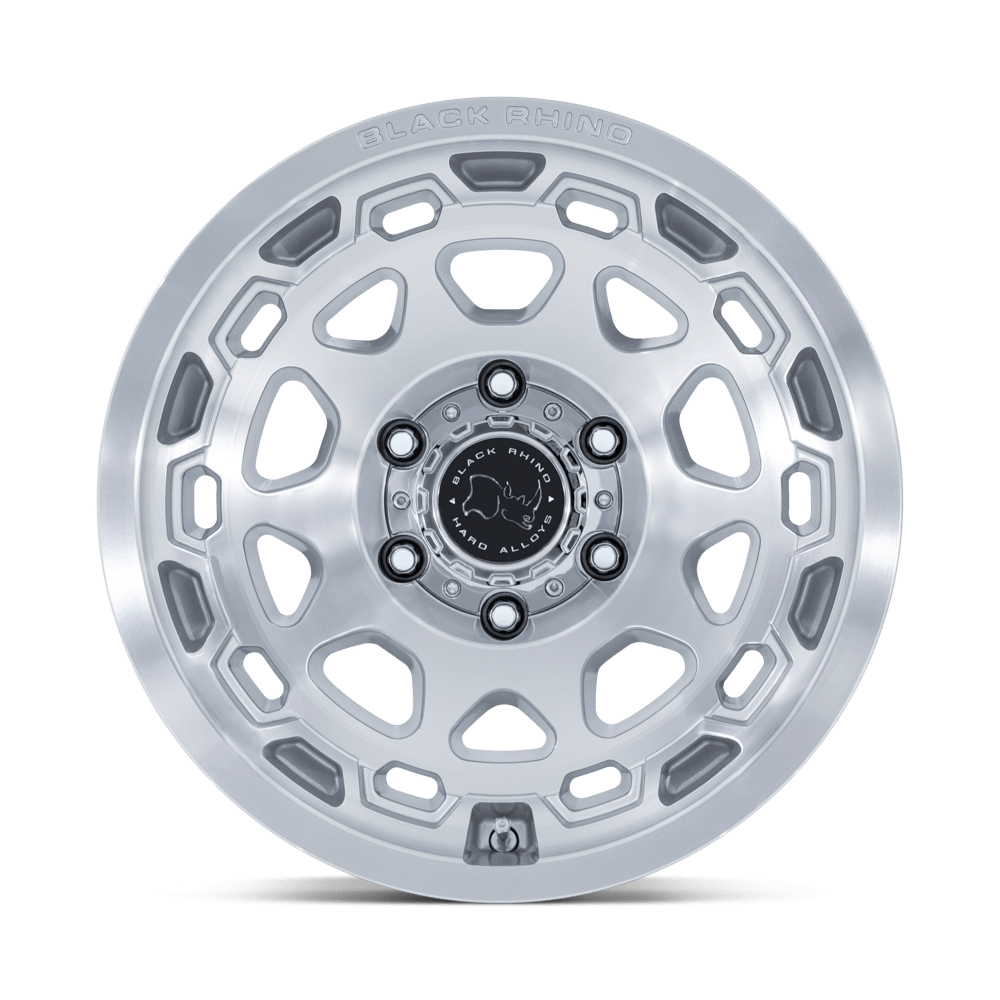 Black Rhino Hard Alloys BR026 Congo 17x8.5 Gloss Silver w/Machined Face 25mm ET 71.6mm CB 5x130