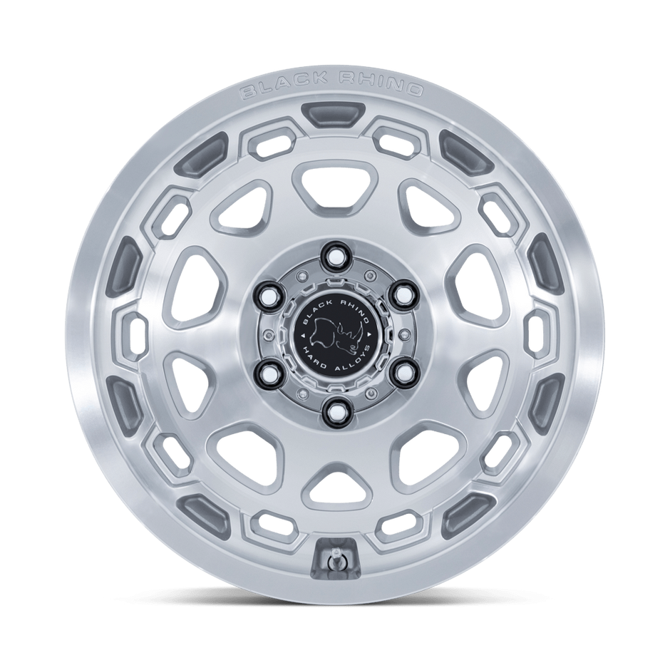 Black Rhino Hard Alloys BR026 Congo 17x8.5 Gloss Silver w/Machined Face 25mm ET 71.6mm CB 5x130