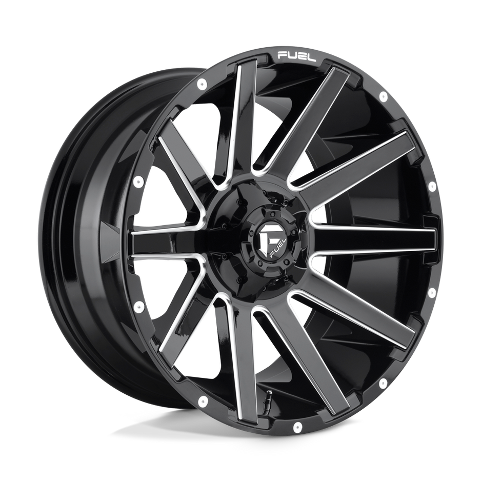 Fuel Wheels D615 Contra 18x9 Gloss Black Milled -12mm ET 78.1mm CB 5x114.3/5x127