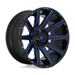 Fuel Wheels D644 Contra 18x9 Gloss Black w/Blue Tinted Clear -12mm ET 106.1mm CB 6x135/6x139.7