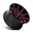 Fuel Wheels D643 Contra 18x9 Gloss Black w/Red Tinted Clear -12mm ET 106.1mm CB 6x135/6x139.7