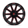 Fuel Wheels D643 Contra 18x9 Gloss Black w/Red Tinted Clear -12mm ET 106.1mm CB 6x135/6x139.7