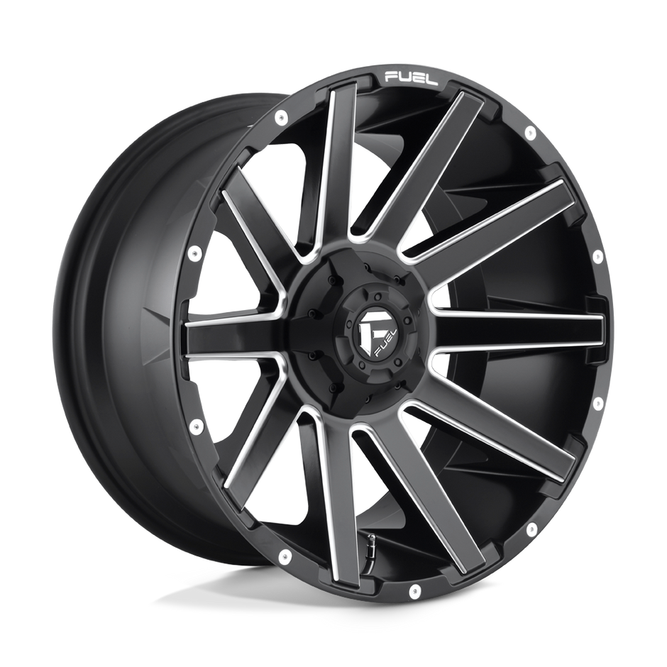 Fuel Wheels D616 Contra 18x9 Matte Black Milled -12mm ET 106.1mm CB 6x135/6x139.7
