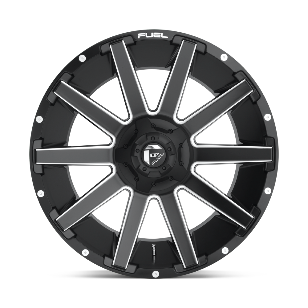 Fuel Wheels D616 Contra 18x9 Matte Black Milled -12mm ET 106.1mm CB 6x135/6x139.7
