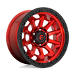 Fuel Wheels D695 Covert 16x8 Candy Red w/Black Bead Ring 1mm ET 106.1mm CB 6x139.7