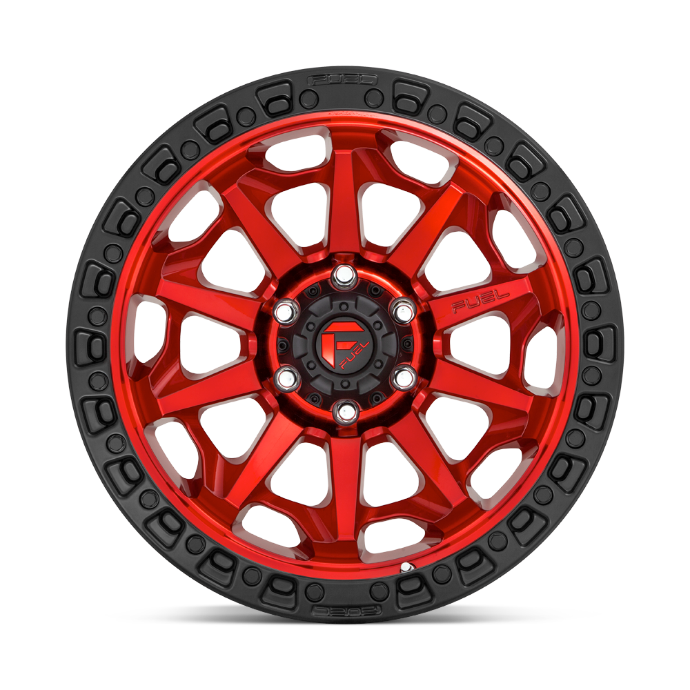 Fuel Wheels D695 Covert 16x8 Candy Red w/Black Bead Ring 1mm ET 106.1mm CB 6x139.7