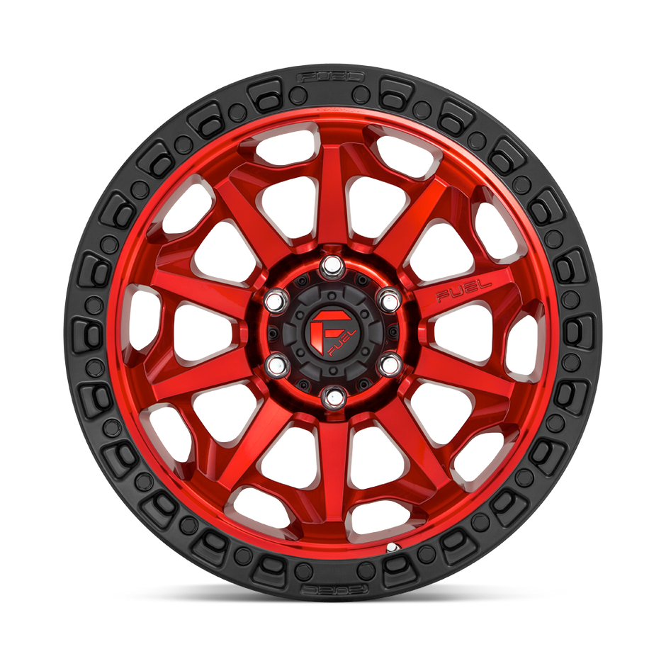 Fuel Wheels D695 Covert 16x8 Candy Red w/Black Bead Ring 1mm ET 106.1mm CB 6x139.7