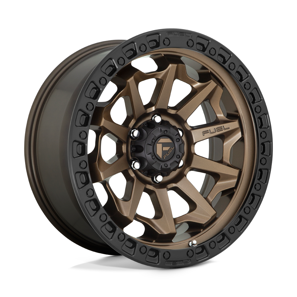 Fuel Wheels D696 Covert 15x8 Matte Bronze w/Black Bead Ring -19mm ET 72.56mm CB 5x114.3