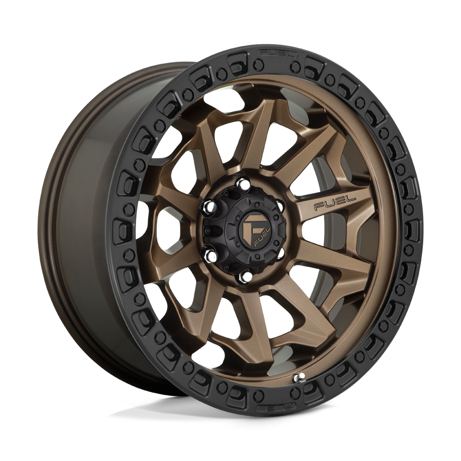Fuel Wheels D696 Covert 15x8 Matte Bronze w/Black Bead Ring -19mm ET 72.56mm CB 5x114.3