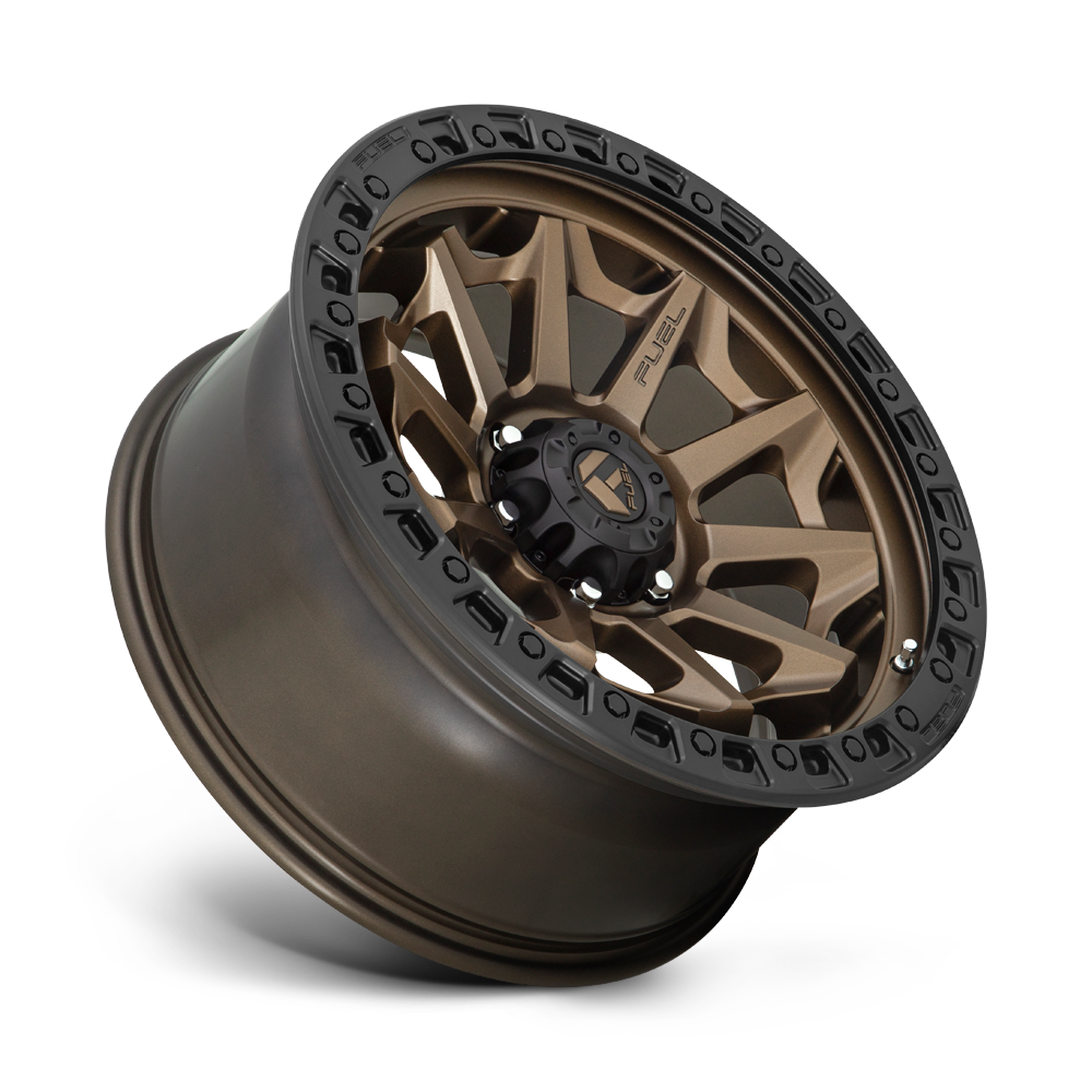 Fuel Wheels D696 Covert 15x8 Matte Bronze w/Black Bead Ring -19mm ET 72.56mm CB 5x114.3