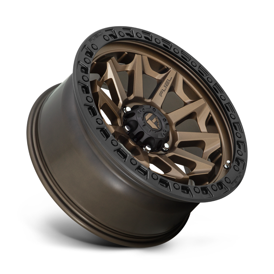 Fuel Wheels D696 Covert 15x8 Matte Bronze w/Black Bead Ring -19mm ET 72.56mm CB 5x114.3