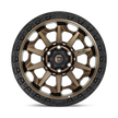 Fuel Wheels D696 Covert 15x8 Matte Bronze w/Black Bead Ring -19mm ET 72.56mm CB 5x114.3
