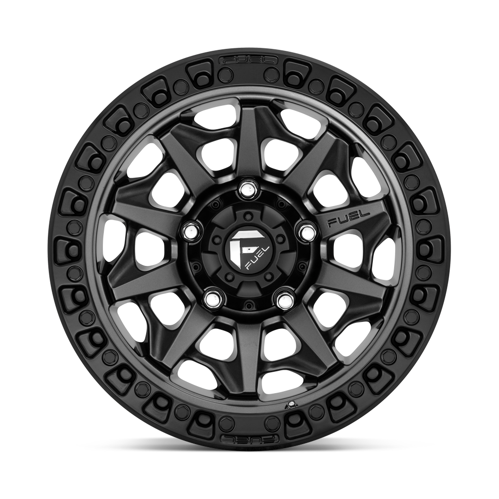 Fuel Wheels D716 Covert 15x8 Matte Gunmetal w/Black Bead Ring -19mm ET 72.56mm CB 5x114.3