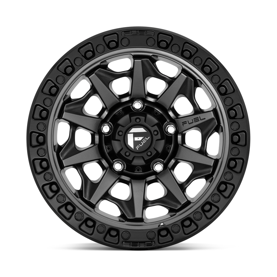 Fuel Wheels D716 Covert 15x8 Matte Gunmetal w/Black Bead Ring -19mm ET 72.56mm CB 5x114.3