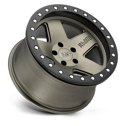 Black Rhino Hard Alloys Crawler 18x9.5 Matte Bronze w/Black Ring 0mm ET 78.1mm CB 5x139.7