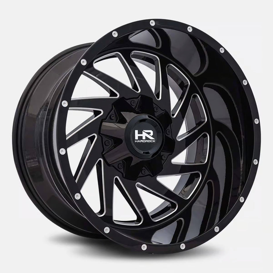 Hardrock Offroad Crusher 20x9 Gloss Black Milled wheel