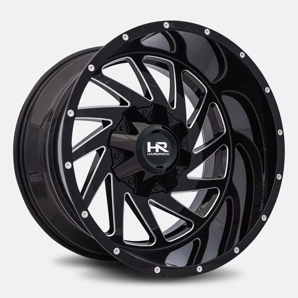 Hardrock Offroad Crusher 20x9 Gloss Black Milled wheel