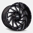 Hardrock Offroad Crusher 20x12 Gloss Black Milled -44mm ET 87mm CB 5x127/5x139.7 wheel