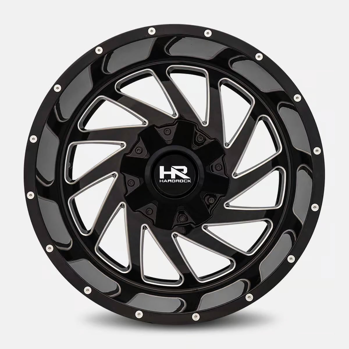 Hardrock Offroad Crusher 20x10 Gloss Black Milled -19mm ET 125.2mm CB 8x170 wheel