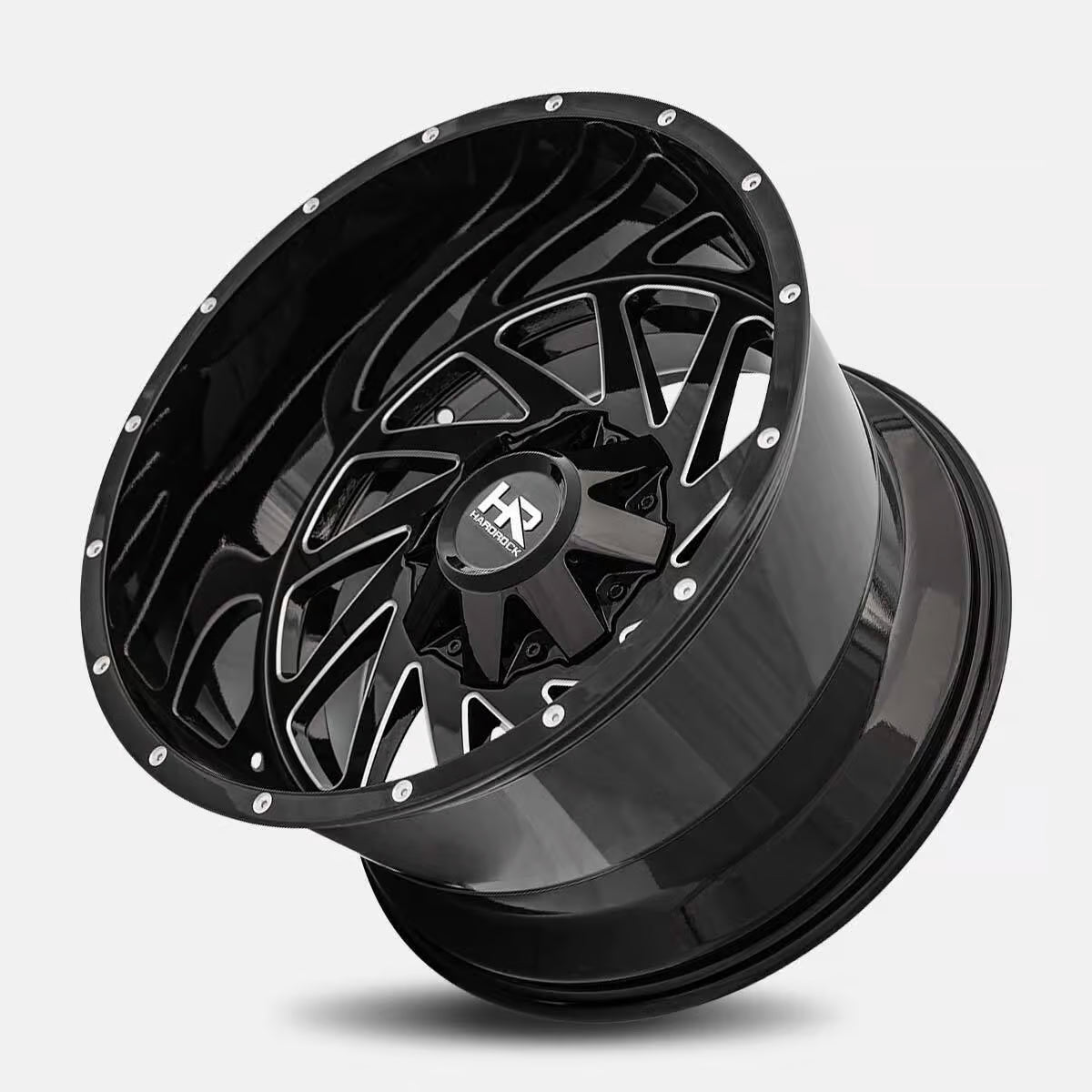 Hardrock Offroad Crusher 20x10 Gloss Black Milled -19mm ET 87mm CB 5x127/5x139.7 wheel