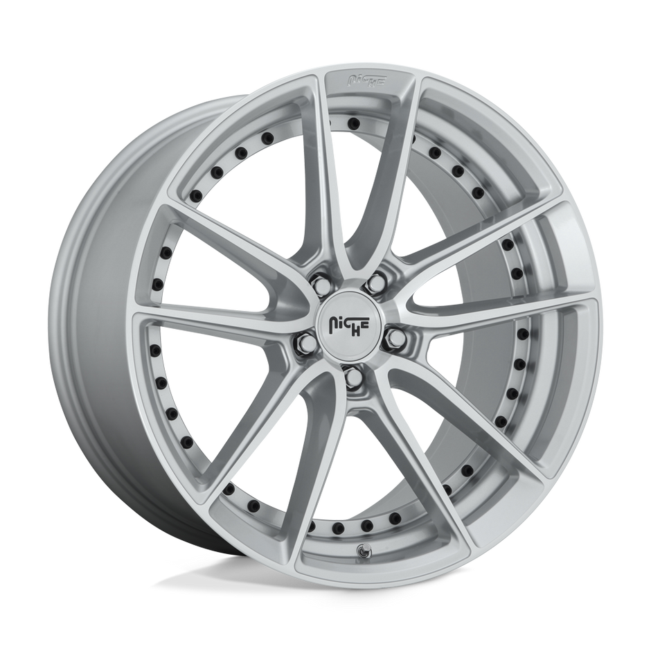 Niche M221 DFS 18x8 Gloss Silver Machined 40mm ET 72.56mm CB 5x114.3