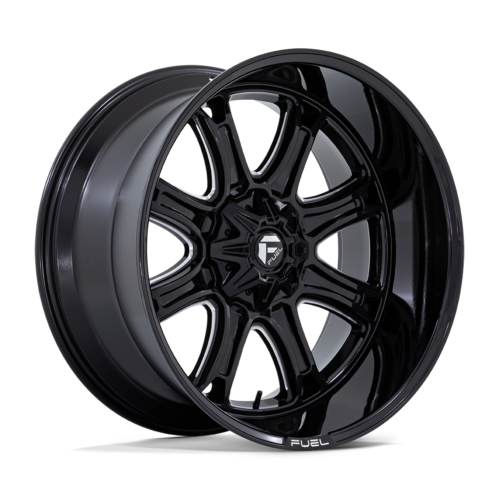 Fuel Wheels Darkstar 20x10 Gloss Black Milled -18mm ET 78.1mm CB Custom BP