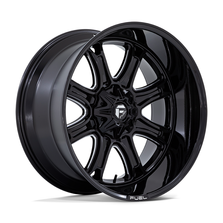 Fuel Wheels Darkstar 20x10 Gloss Black Milled -18mm ET 78.1mm CB Custom BP