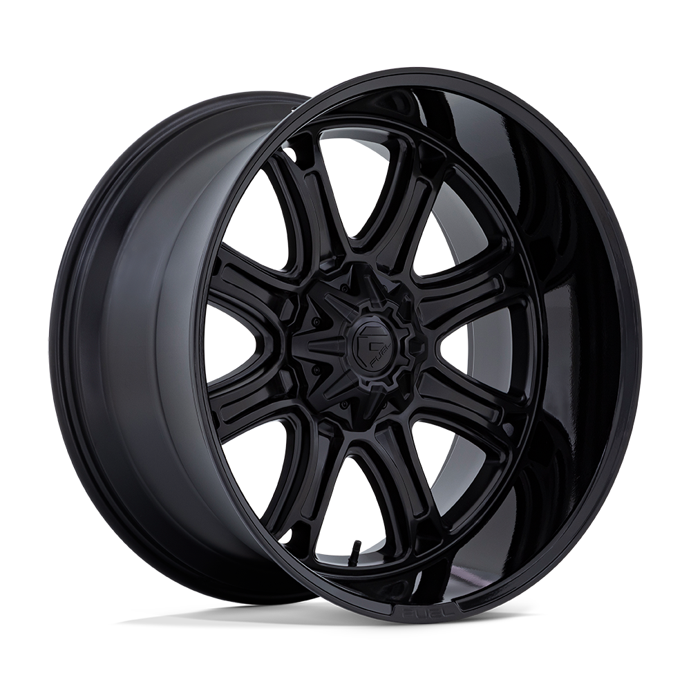 Fuel Wheels Darkstar 20x10 Matte Black w/Gloss Black Lip -18mm ET 78.1mm CB Custom BP