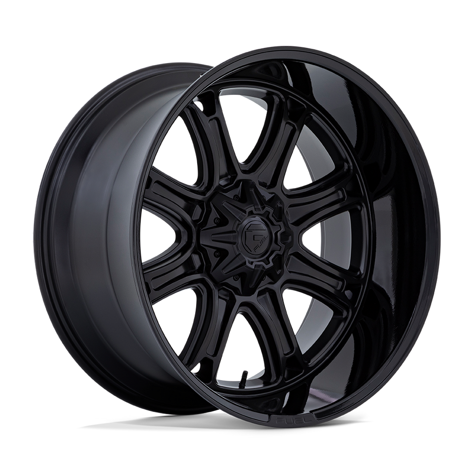 Fuel Wheels Darkstar 20x10 Matte Black w/Gloss Black Lip -18mm ET 78.1mm CB Custom BP