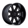 Fuel Wheels Darkstar 20x10 Matte Black w/Gloss Black Lip -18mm ET 78.1mm CB Custom BP