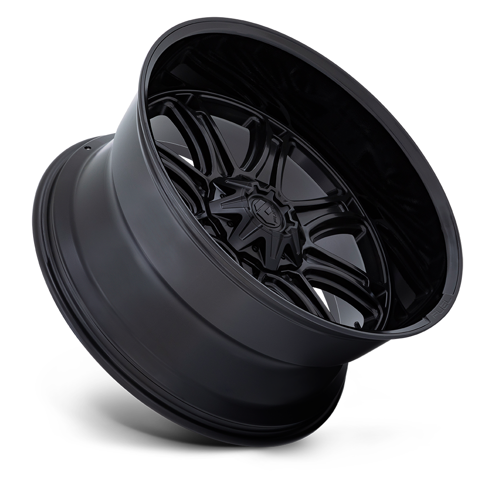 Fuel Wheels Darkstar 20x10 Matte Black w/Gloss Black Lip -18mm ET 78.1mm CB Custom BP
