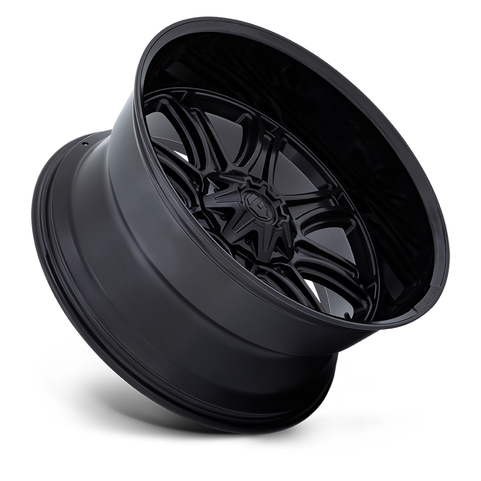 Fuel Wheels Darkstar 20x10 Matte Black w/Gloss Black Lip -18mm ET 78.1mm CB Custom BP