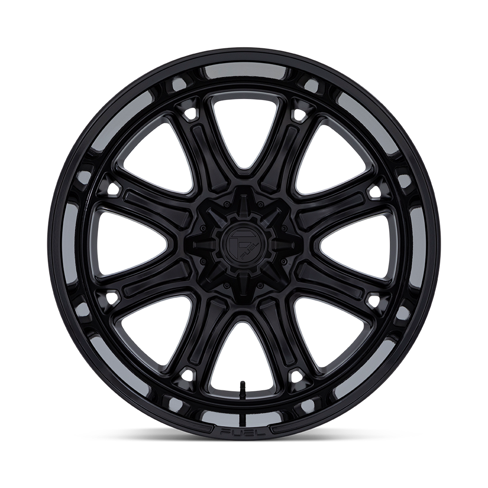 Fuel Wheels Darkstar 20x10 Matte Black w/Gloss Black Lip -18mm ET 78.1mm CB Custom BP