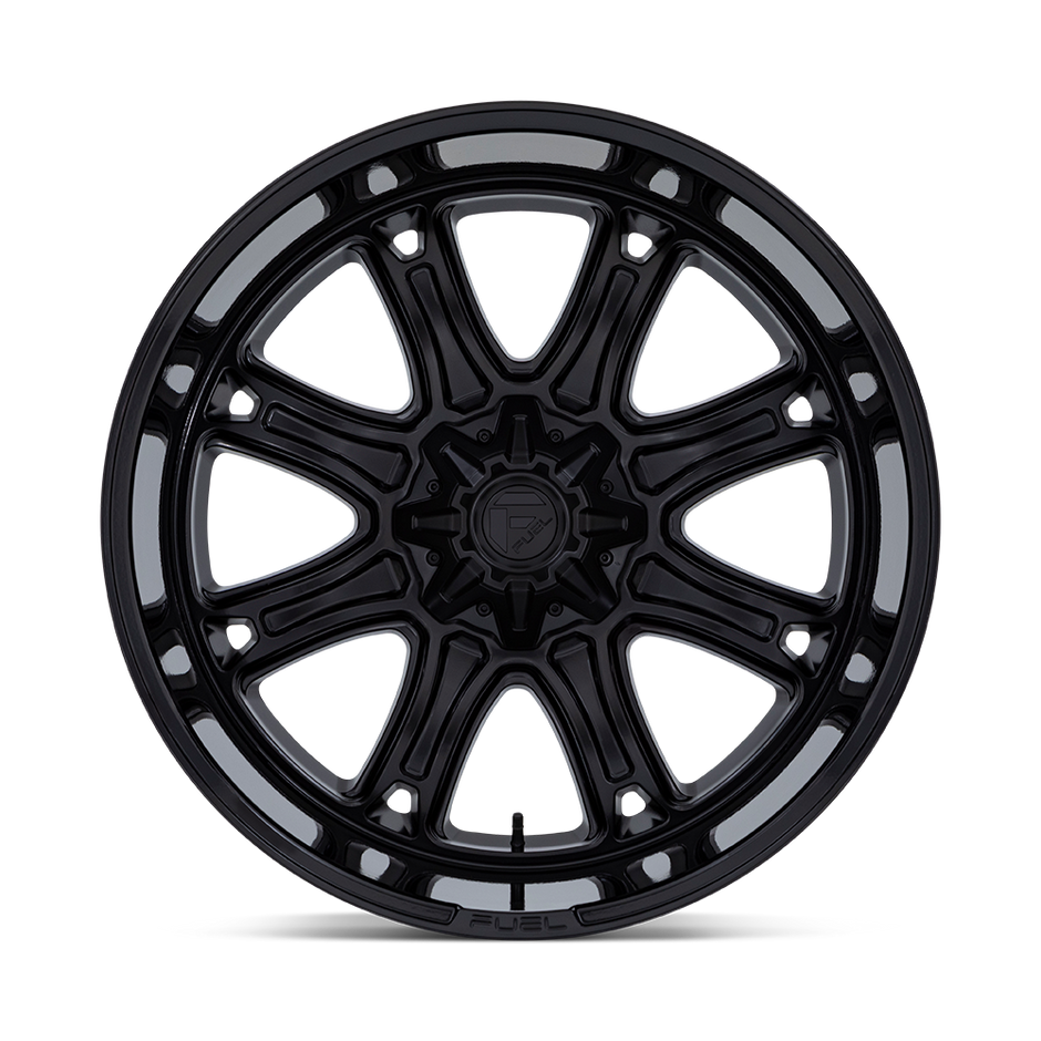 Fuel Wheels Darkstar 20x10 Matte Black w/Gloss Black Lip -18mm ET 78.1mm CB Custom BP