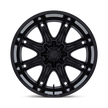 Fuel Wheels Darkstar 20x10 Matte Black w/Gloss Black Lip -18mm ET 78.1mm CB Custom BP