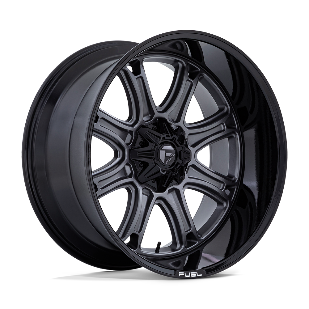Fuel Wheels Darkstar 20x10 Matte Gunmetal w/Black Lip -18mm ET 78.1mm CB Custom BP