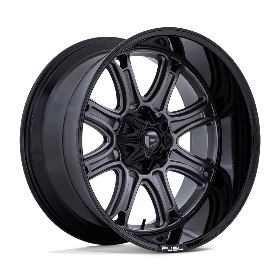 Fuel Wheels Darkstar 20x10 Matte Gunmetal w/Black Lip -18mm ET 78.1mm CB Custom BP